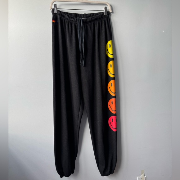 Aviator Nation O Smiley Sunset Sweatpants Women's Size L - Picture 4 of 16